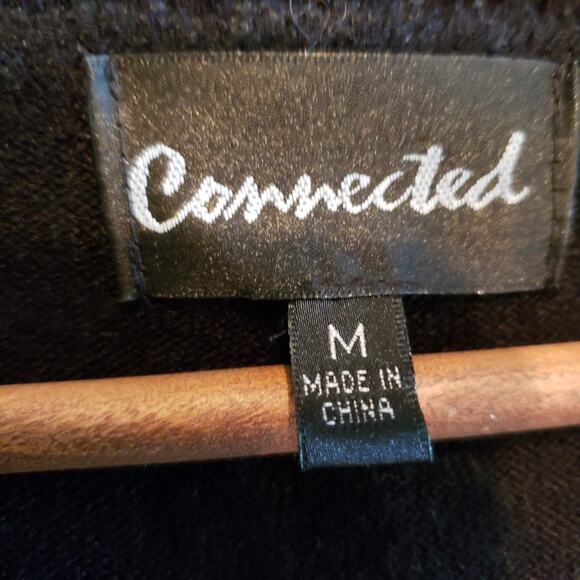 Connected Knit Sweater Dress Deep V - M - Picture 5 of 6